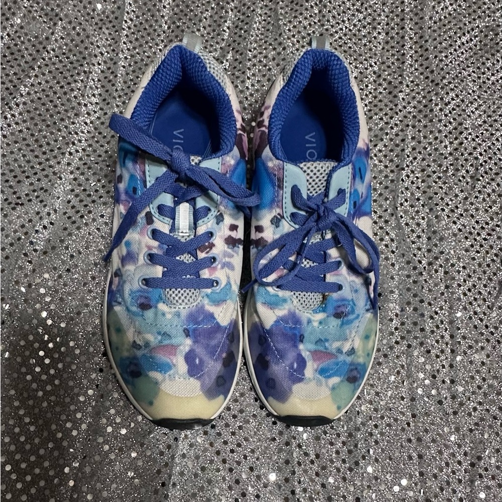 Vionic Blue Floral Sneakers